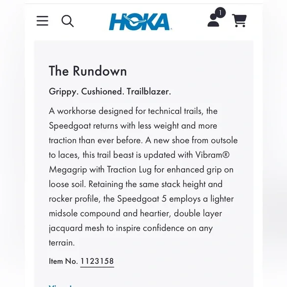 Hoka Speedgoat 5 Sneaker Size 5 - Picture 5 of 5